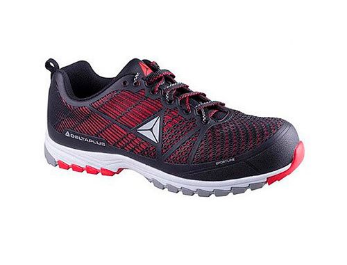 Sapatos de seguranca deltaplus de poliuretano e malha s1p preto e vermelho tamanho 40 , Faru , 150069 , 3295249209322